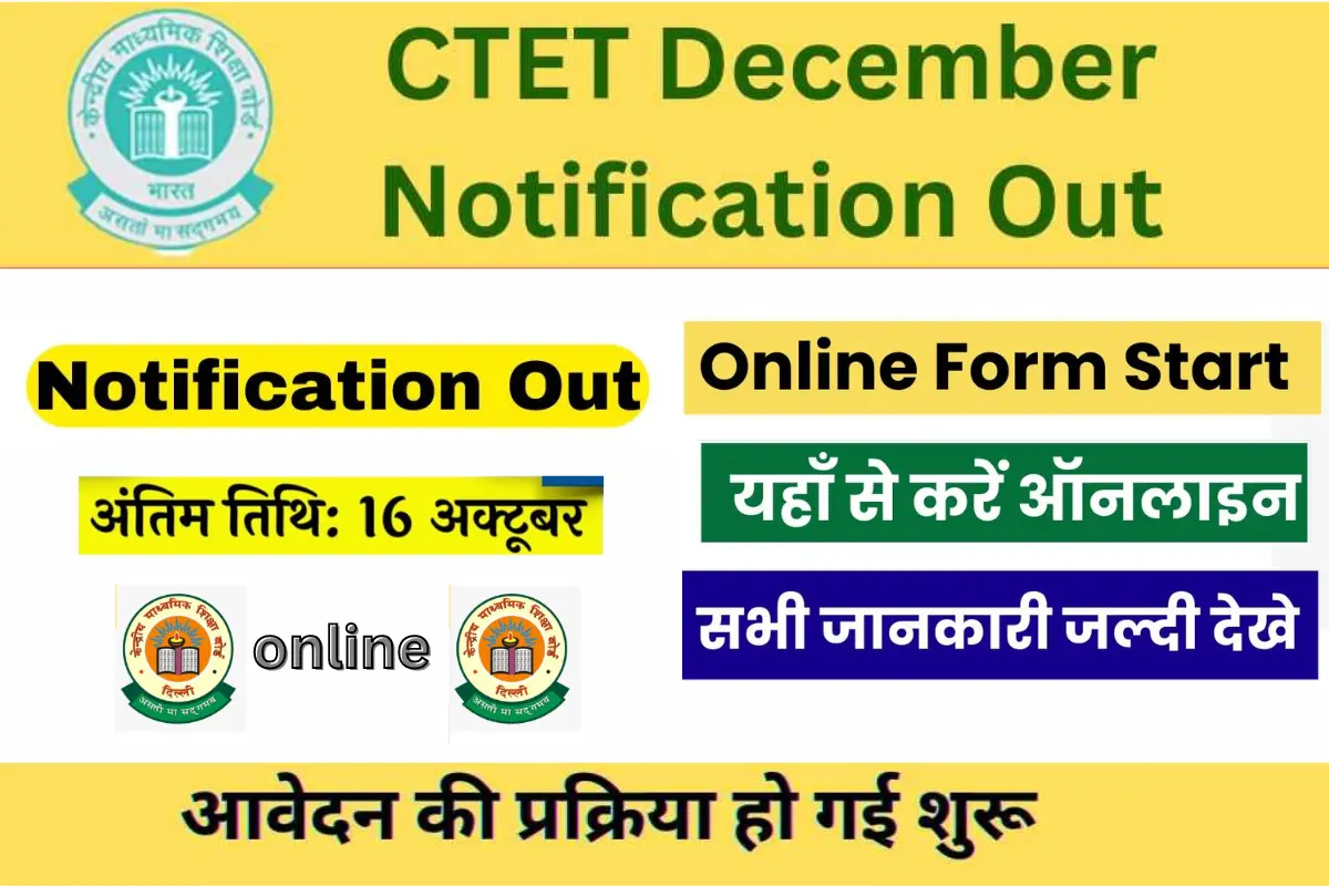 CTET December Notification Out